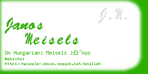 janos meisels business card